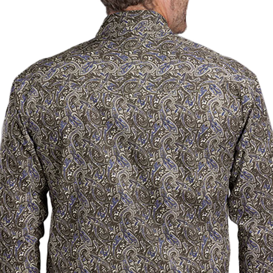 Roper Men's Amarillo Collection Stone Paisley Long Sleeve Snap Shirt