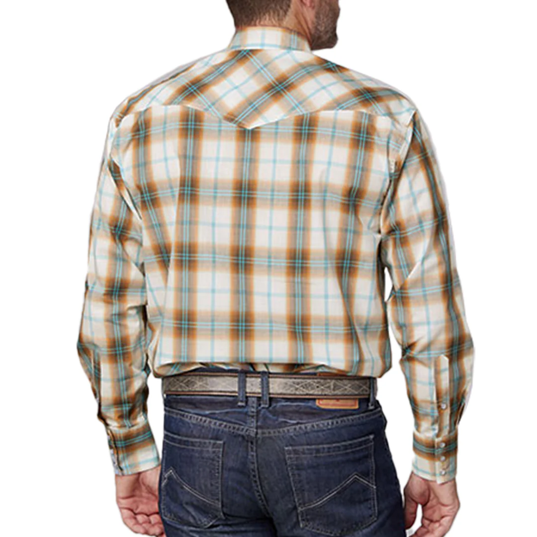 Roper Men's Amarillo Desert Spring Plaid Long Sleeve Snap Shirt
