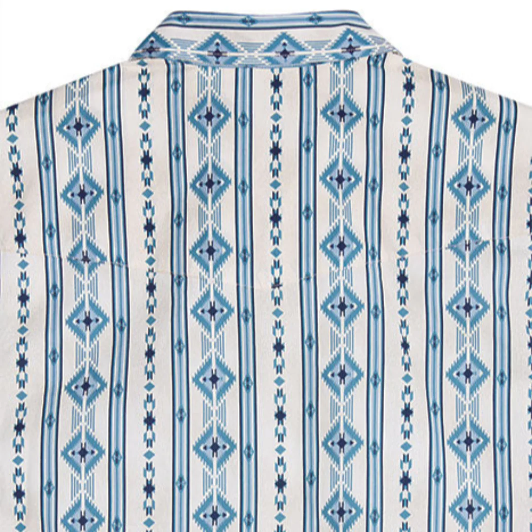 Tin Haul Men's Aztec Print Short Sleeve Snap Shirt