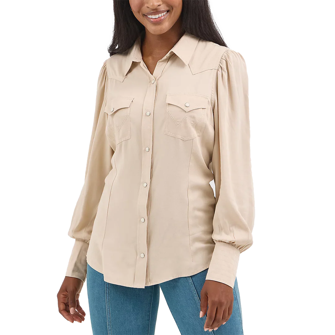 Wrangler Women's Poet Sleeve Western Shirt