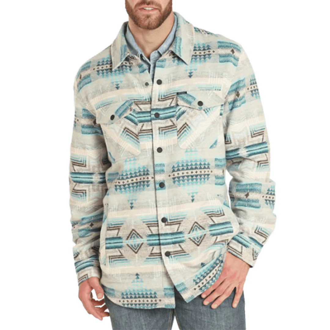 Rock & Roll Denim Men's Aztec Shirt Jacket