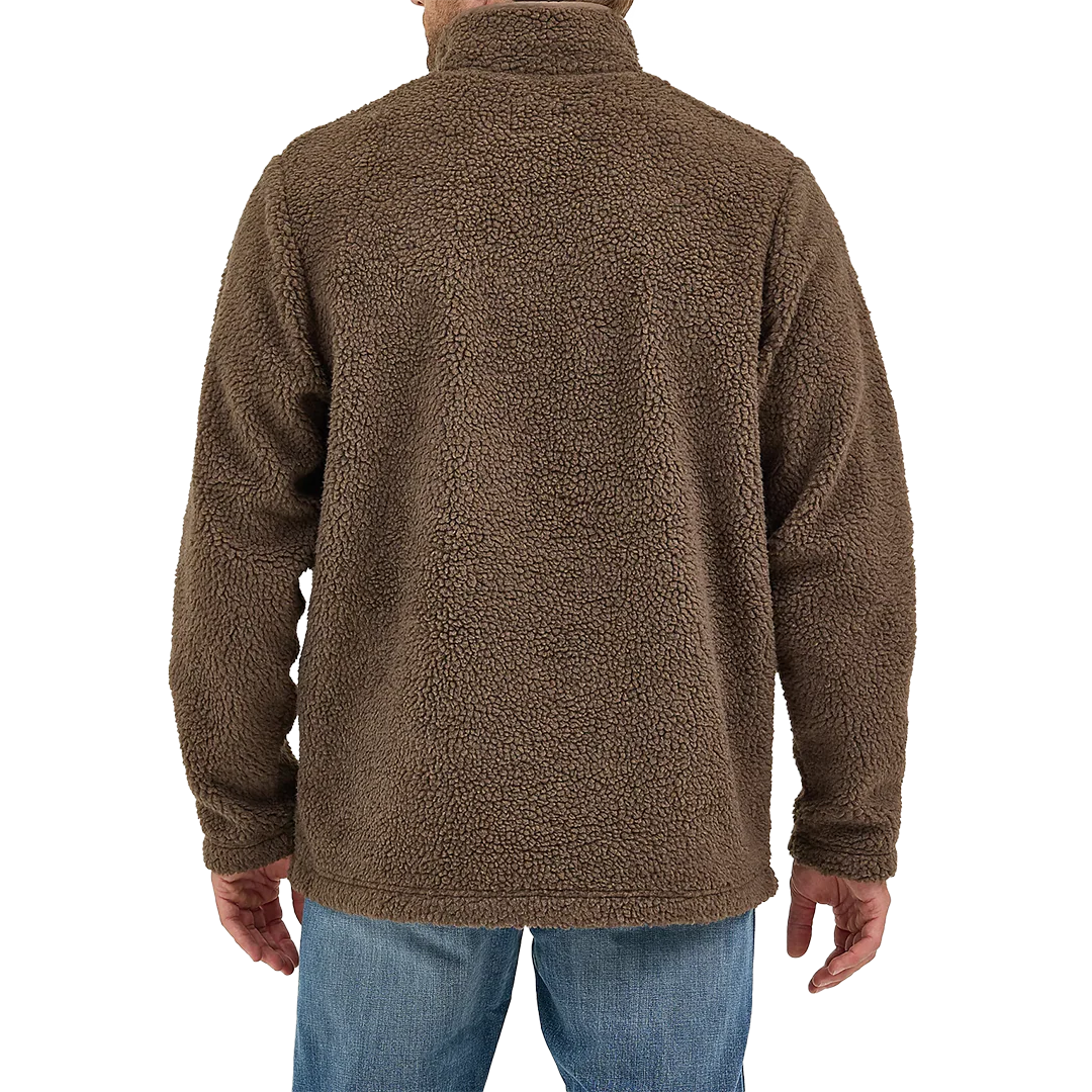 Wrangler Men's Quarter Snap Sherpa Pullover