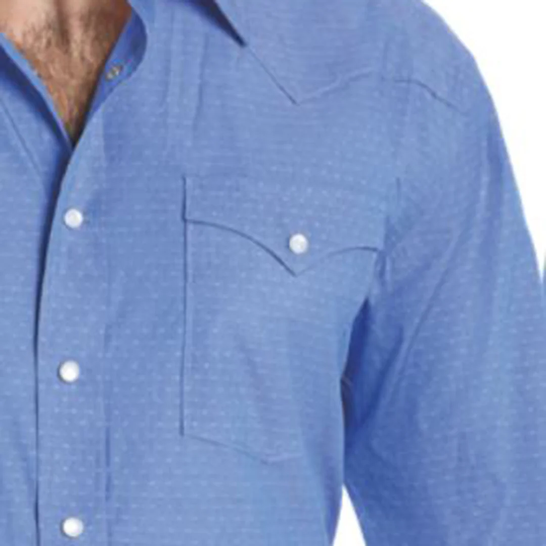 Rough Stock Men's Solid Long Sleeve Snap Shirt