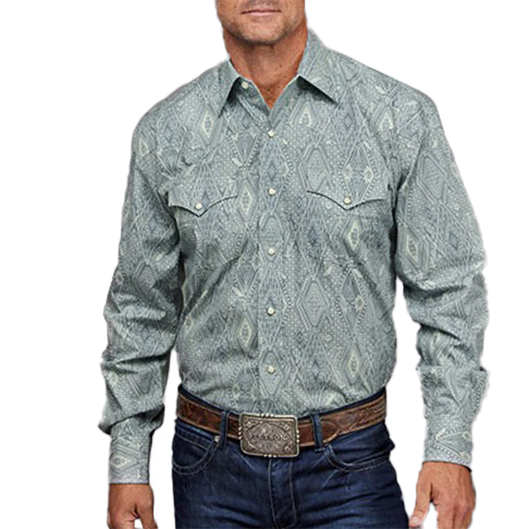Stetson Men's Ghost Aztec Snap Shirt