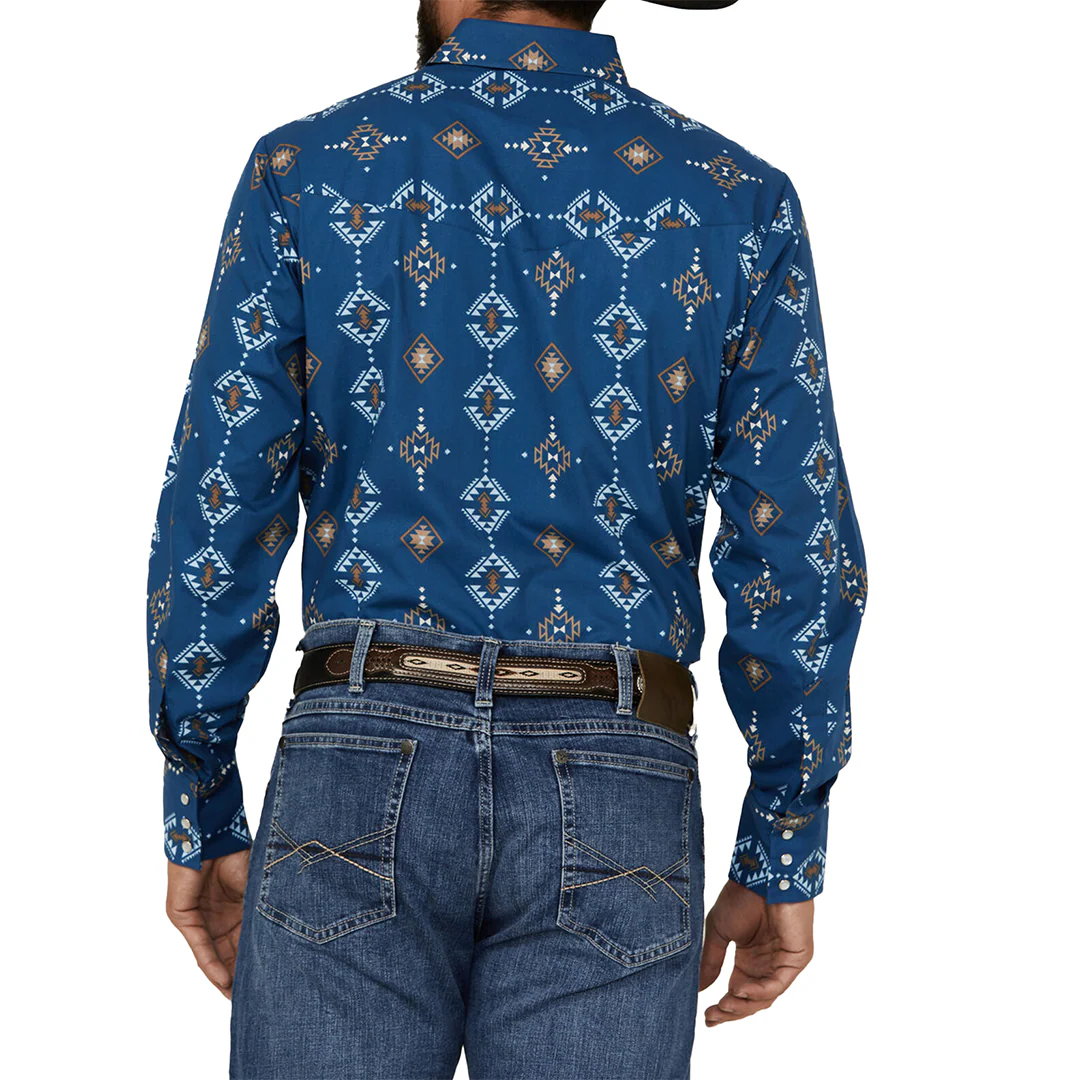 Ely Cattleman Men's Long Sleeve Shirt Indigo