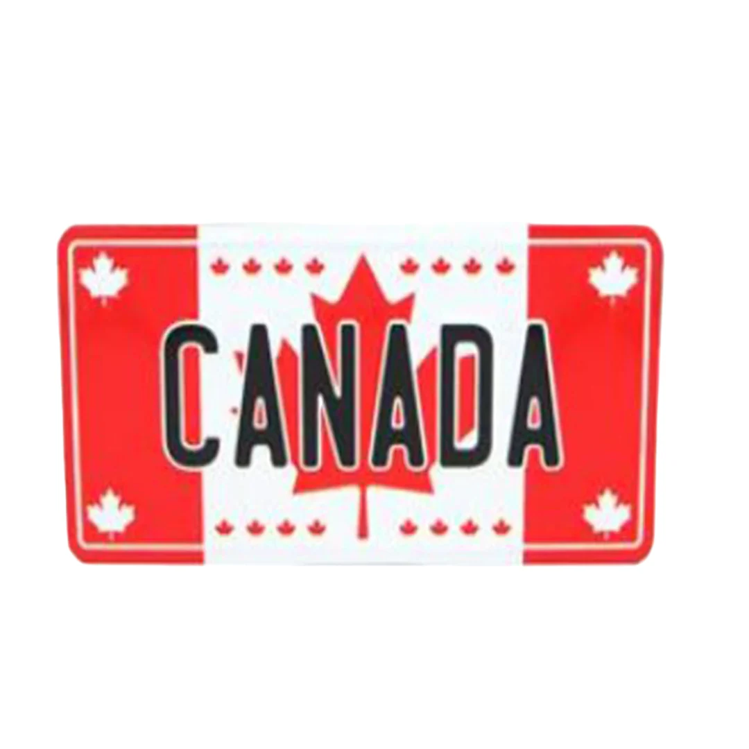 Postcard Souvenirs Canada Flag License Plate Magnet