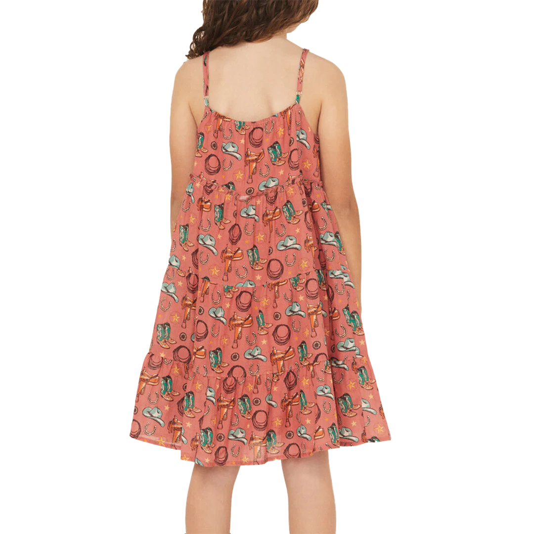 Rock & Roll Denim Girls' Conversational Print Dress