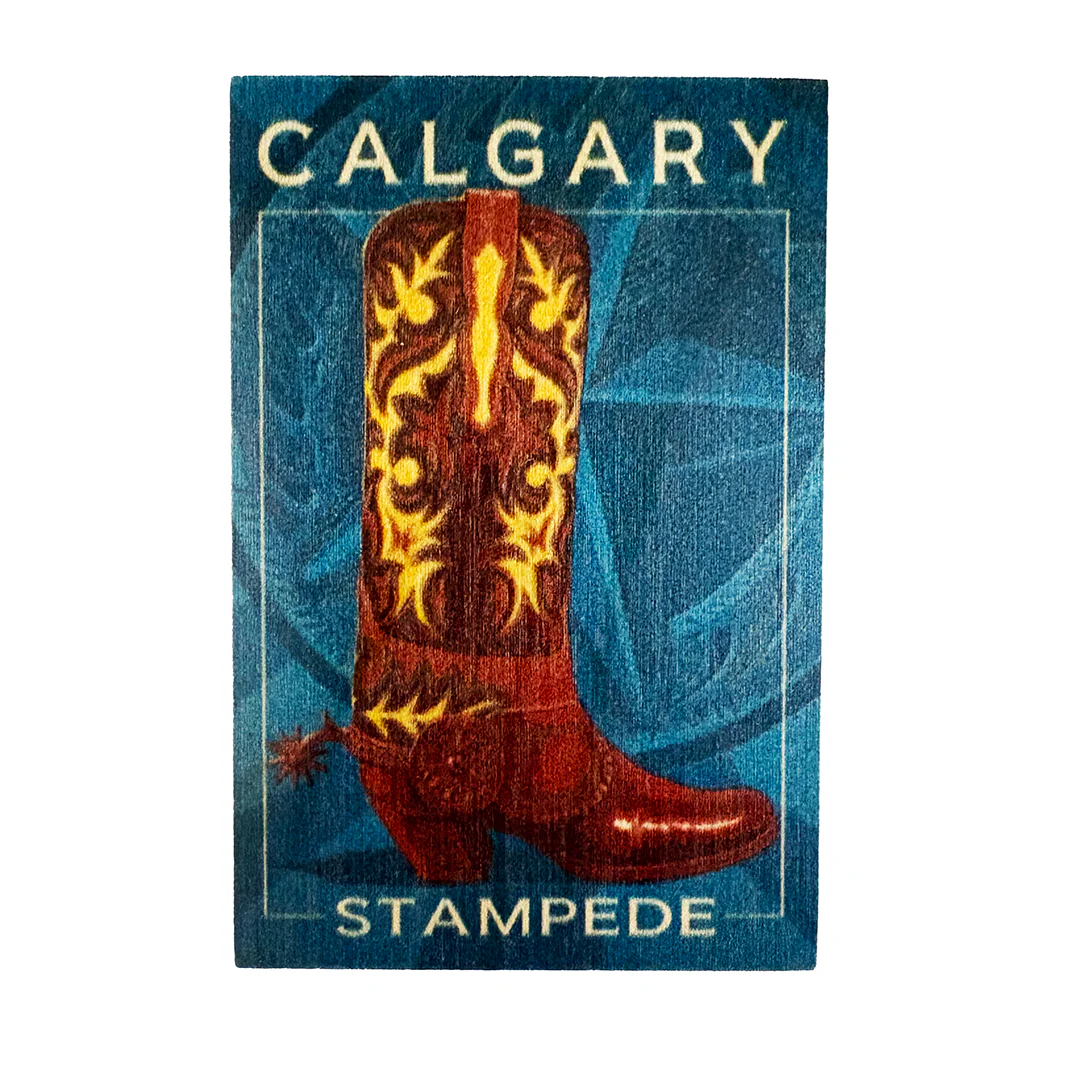 Calgary Stampede Wood Cowboy Boot Ornament