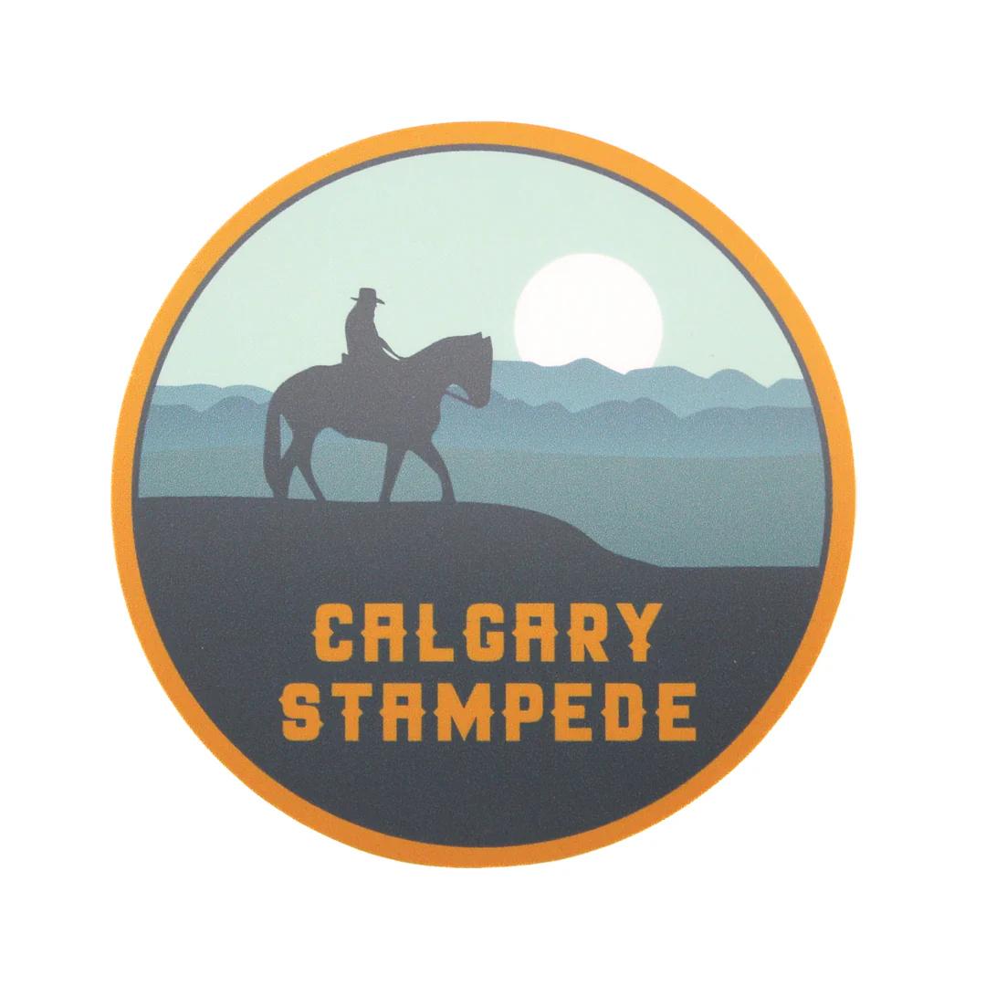 Calgary Stampede Man on Horse Sticker