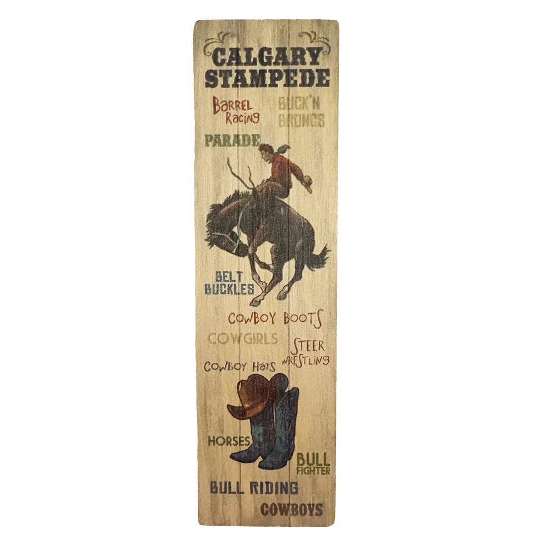 Calgary Stampede Wood Cowboy Boot And Horse Book Mark
