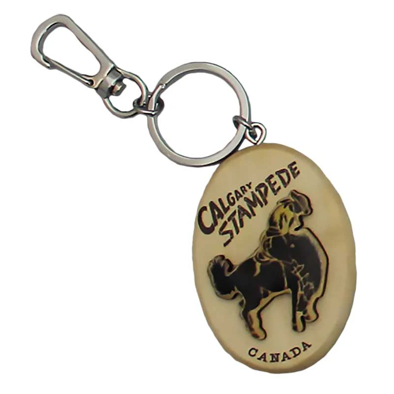 Retro Oval Bronco Calgary Stampede Wooden