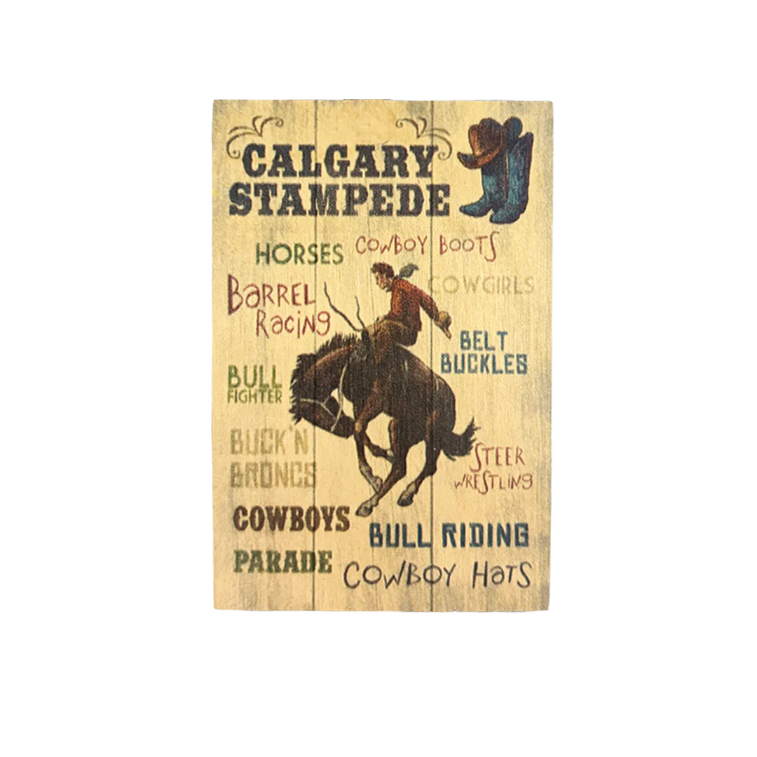 Calgary Stampede Wood Magnet