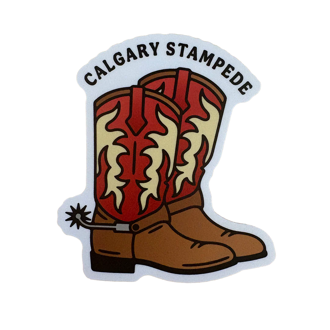 Calgary Stampede Cowboy Boots Sticker