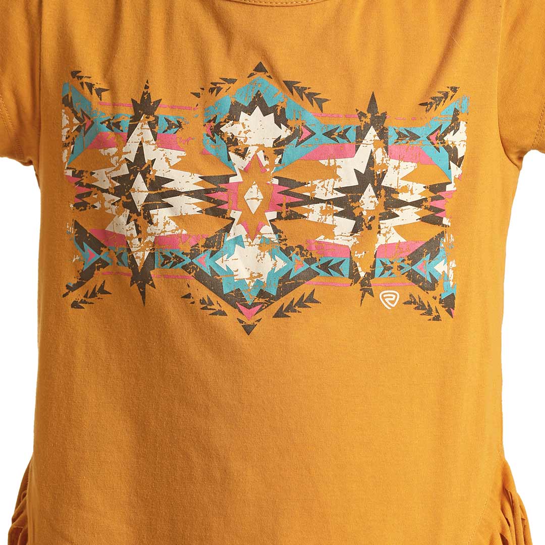 Rock & Roll Cowgirl Girls' Aztec Graphic T-Shirt