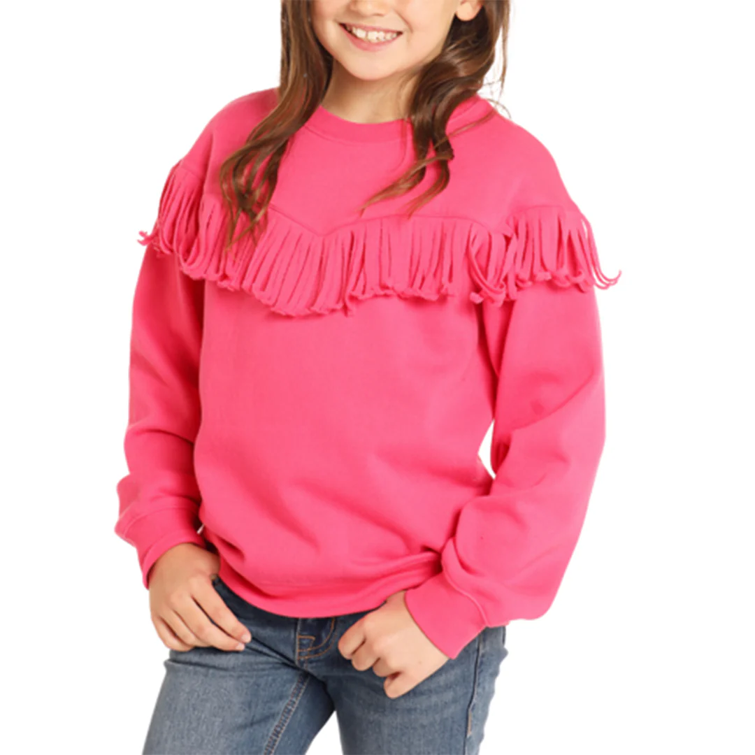 Rock & Roll Denim Girl's Fringe Sweatshirt