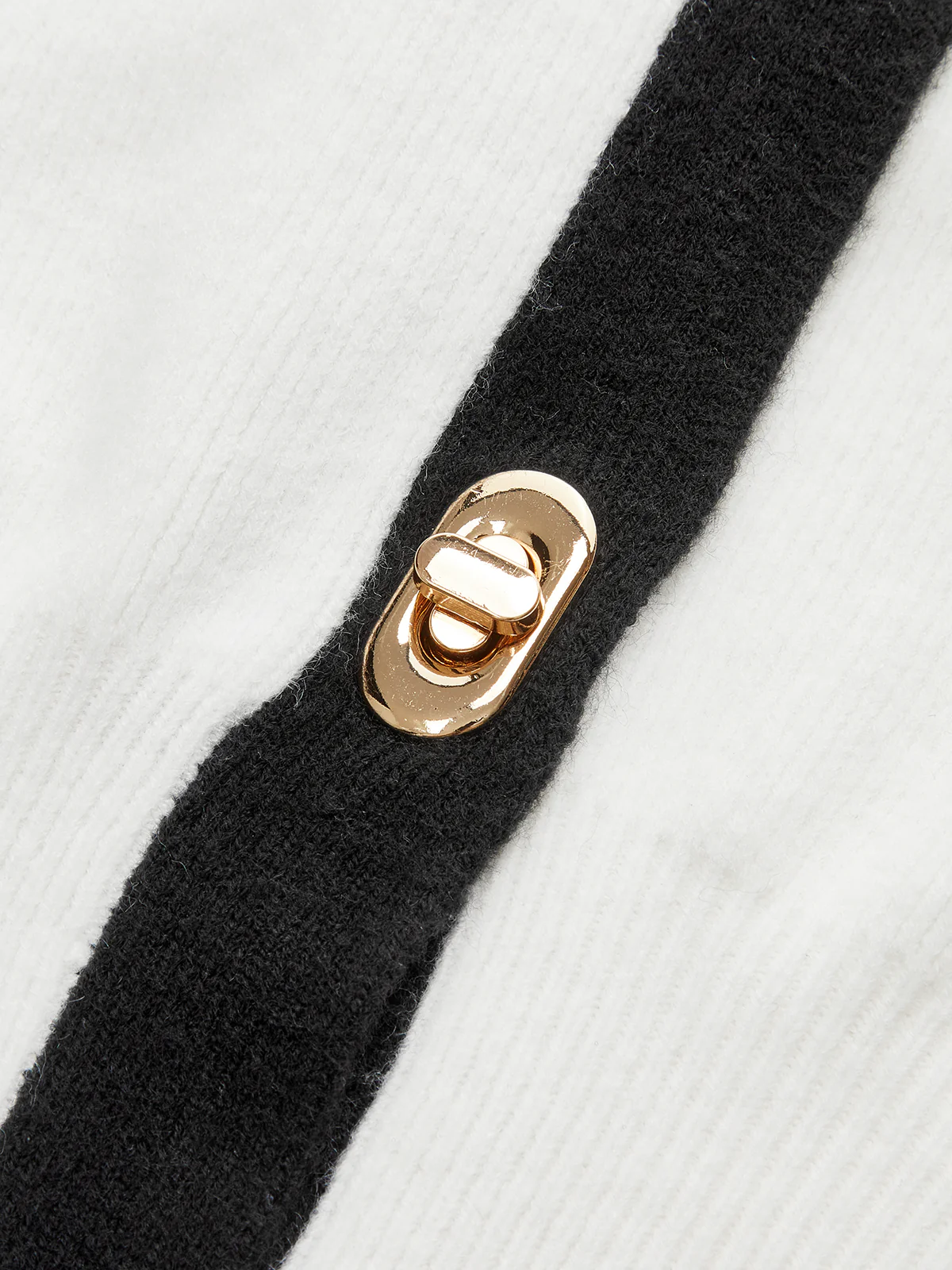 Contrast Trim Button Wool Blend Cardigan