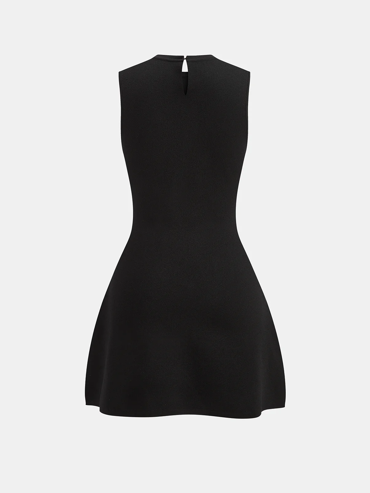 Sleeveless Flared Dress with Sequin Embellishments