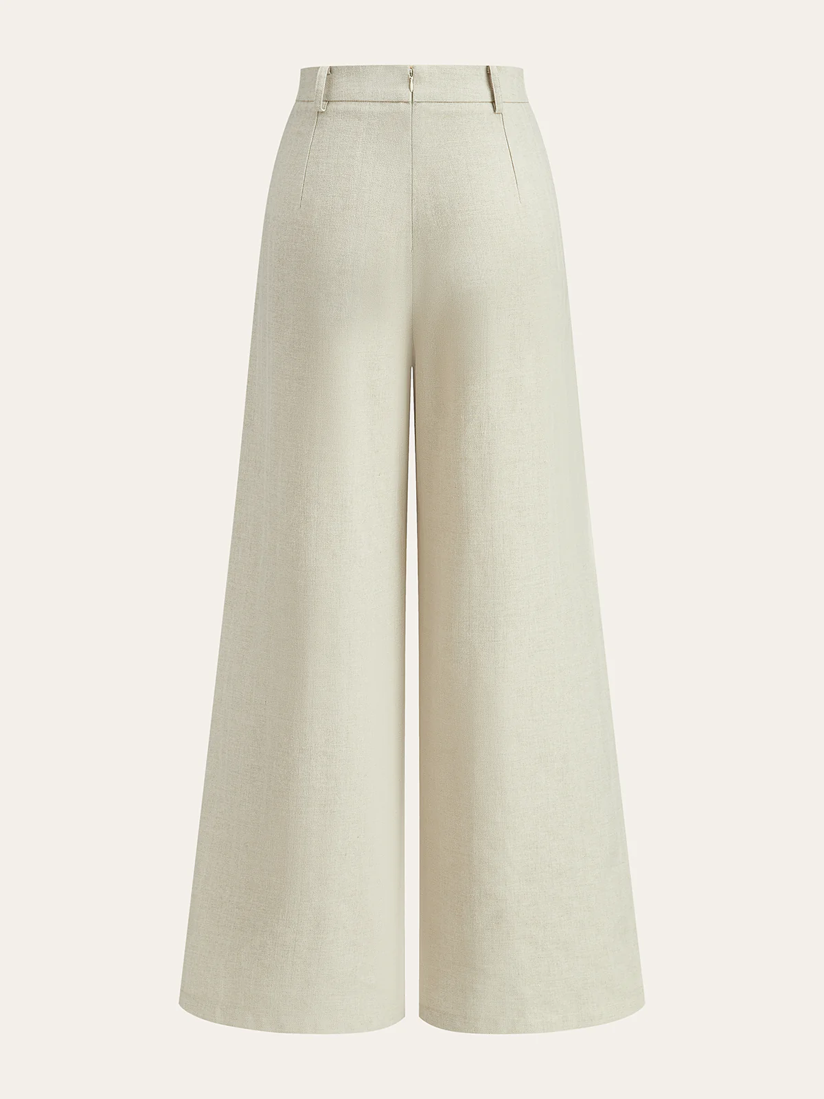 Linen Blend Wide-Leg Pants