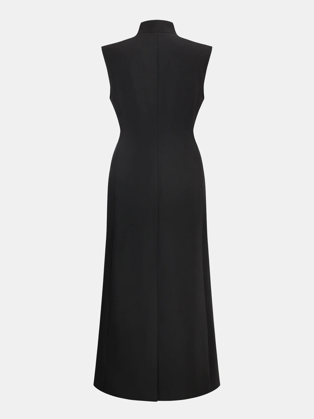 Sleeveless Metal Buckle Long Blazer Vest