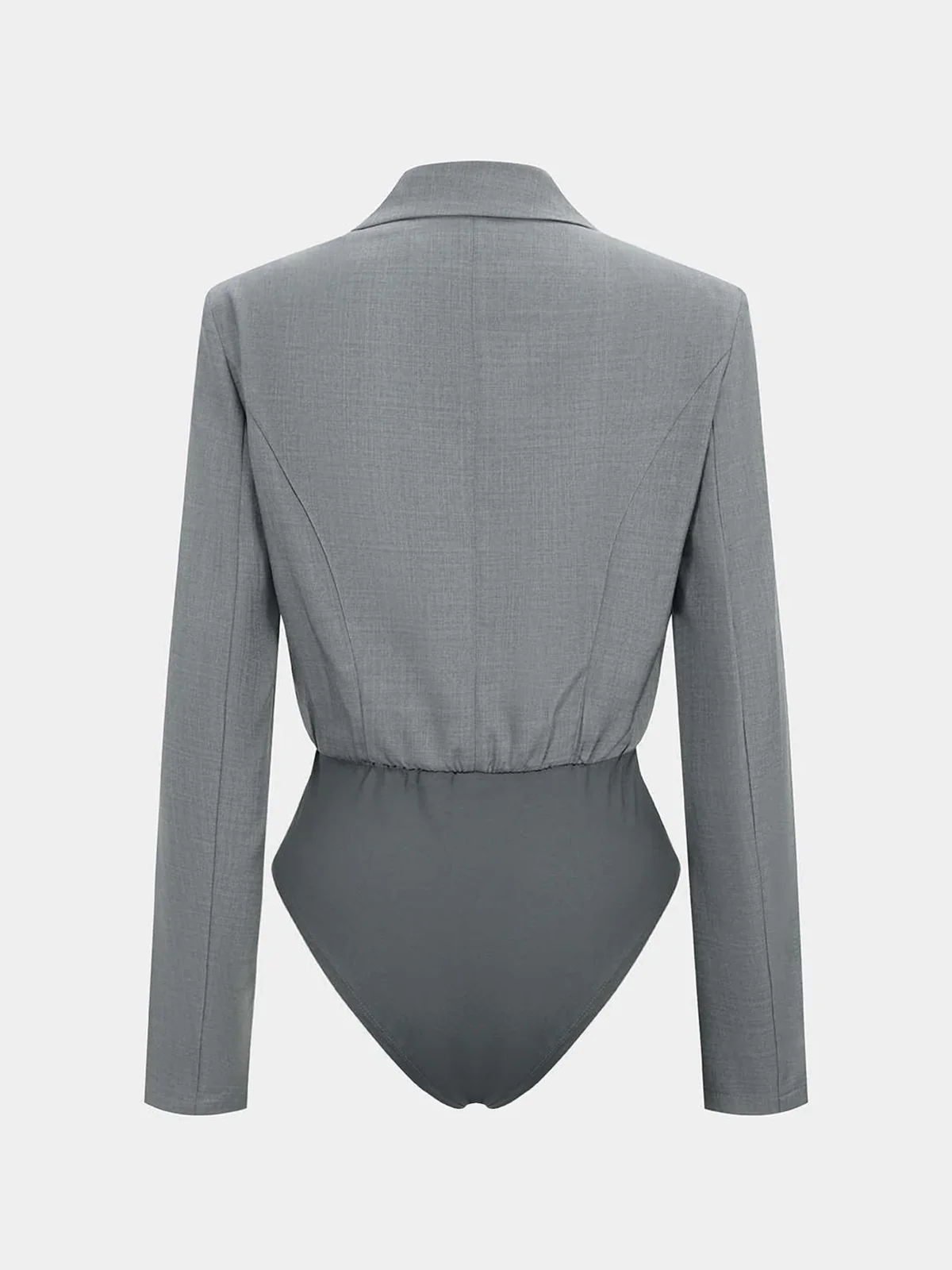 Long-Sleeve Blazer-Collar Bodysuit