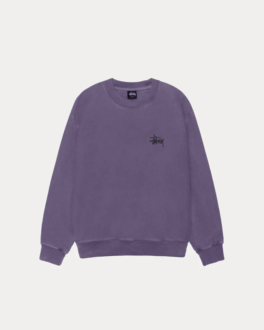 BASIC STÜSSY CREW PIGMENT DYED