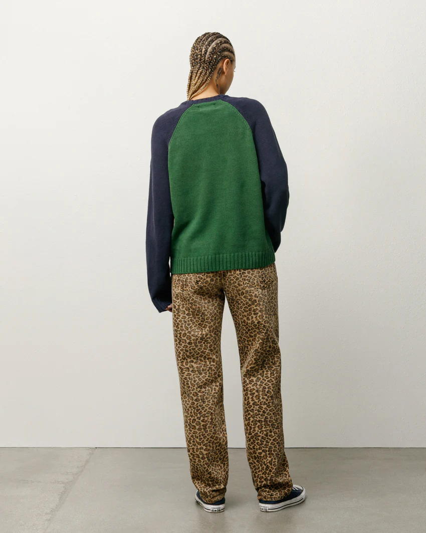 COLORBLOCKED RAGLAN KNIT CREW