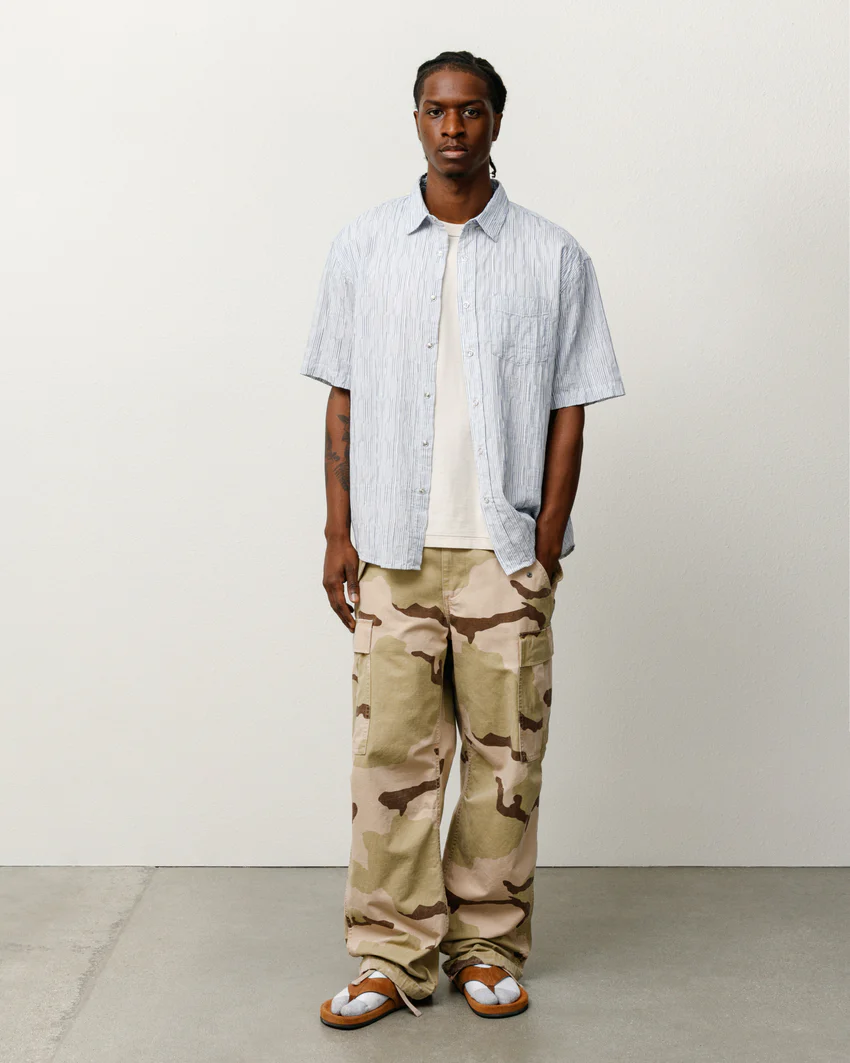 WAVY STRIPED SHORT SLEEVE SHIRT