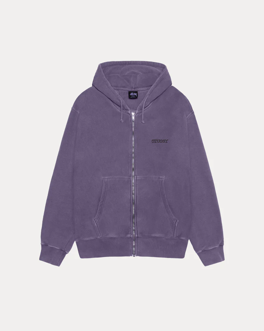 JUMBO ZIP HOODIE PIGMENT DYED