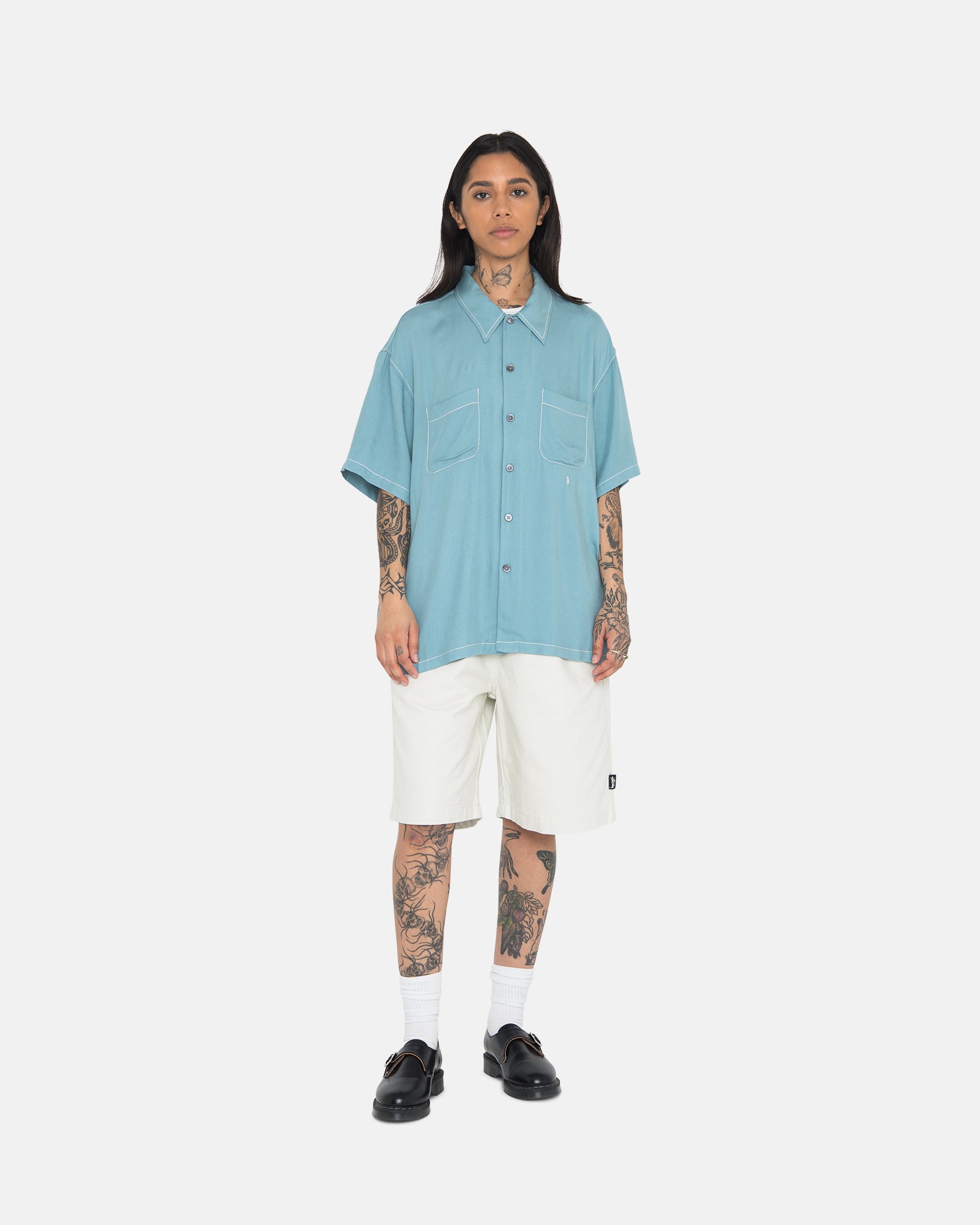 CONTRAST PICK STITCHED SHIRT