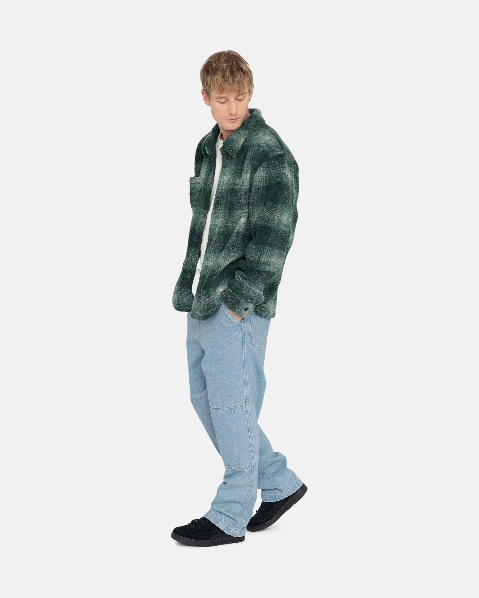 PLAID SHERPA SHIRT