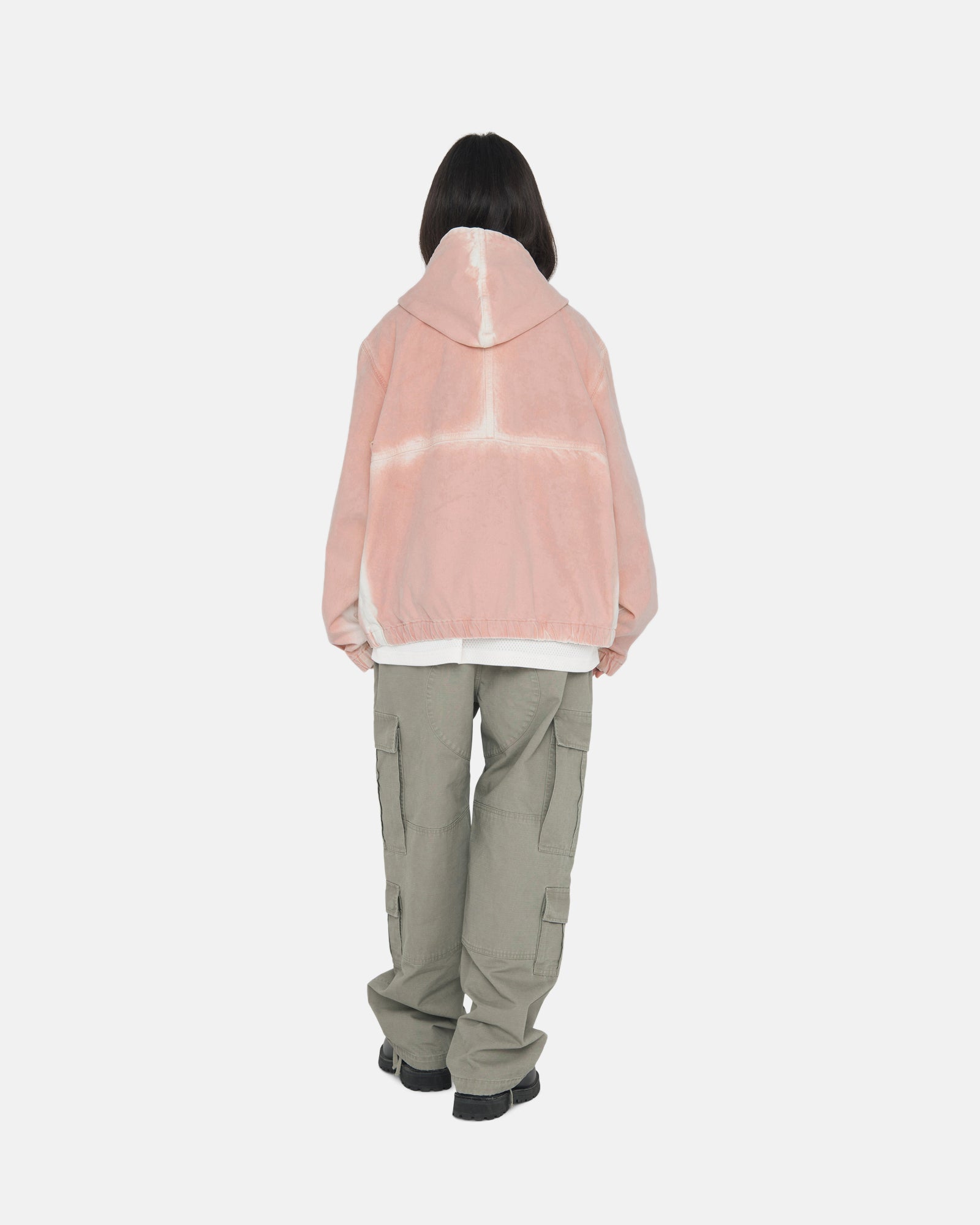SPRAY DYE HOODED WORK JACKET