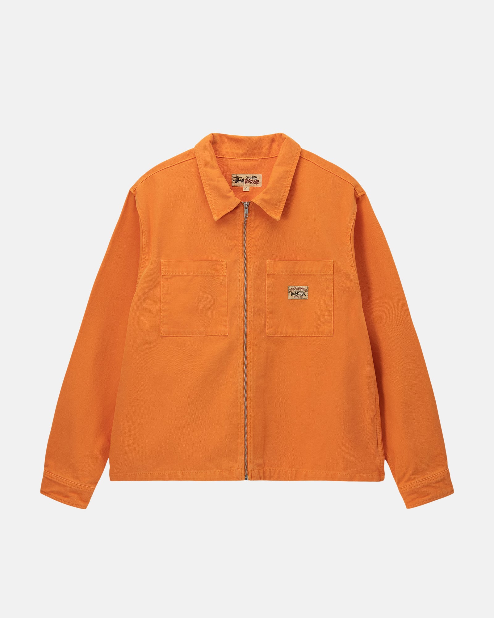 WASHED CANVAS ZIP SHIRT