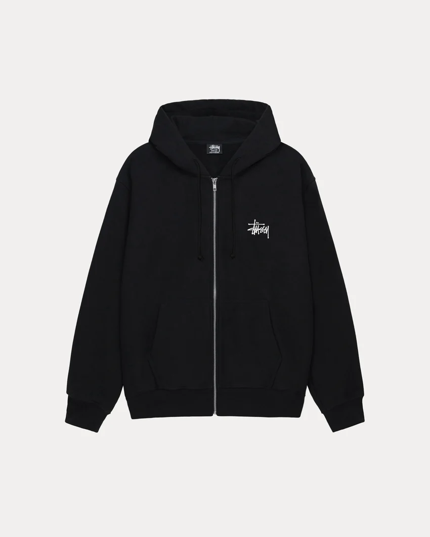 BASIC STÜSSY ZIP HOODIE