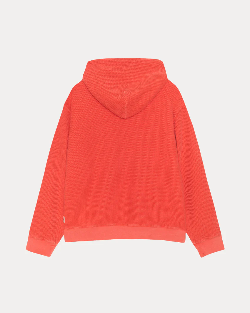 DOUBLE LAYER WAFFLE ZIP HOODIE