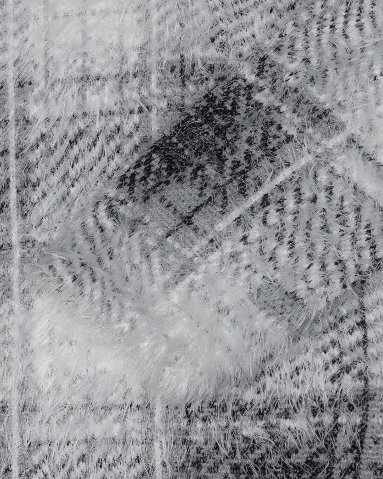 HAIRY PLAID CARDIGAN