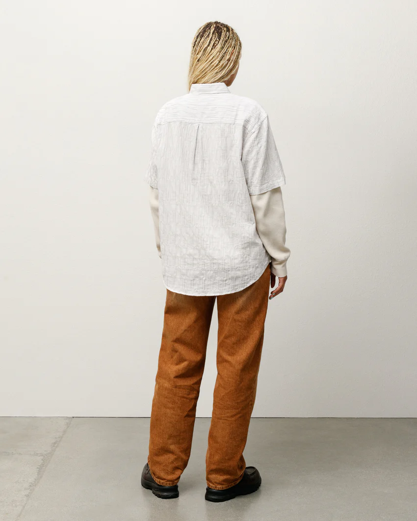 WAVY STRIPED SHORT SLEEVE SHIRT