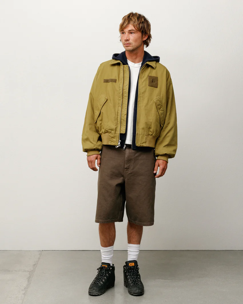 WASHED CANVAS WORK SHORT