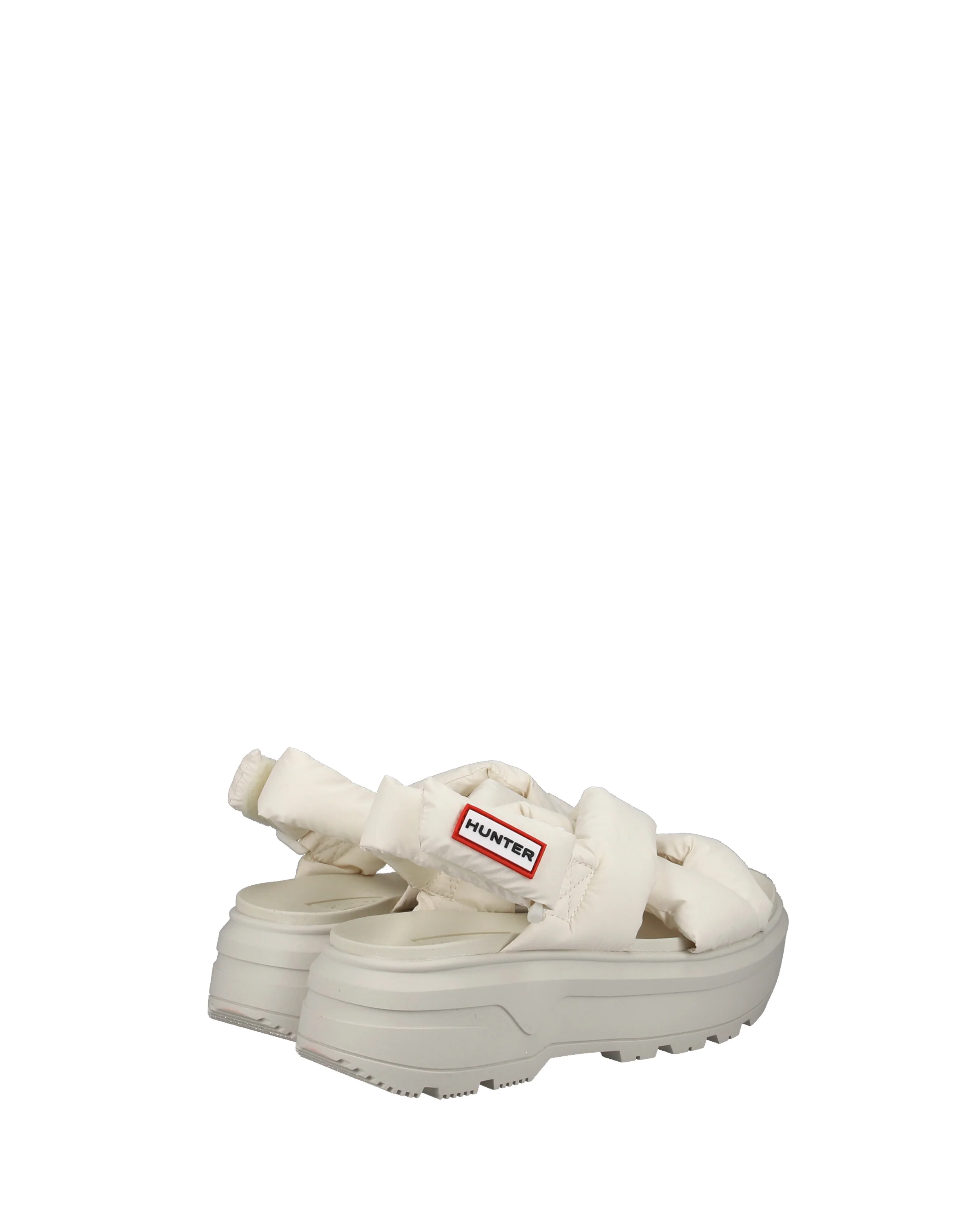 ユニセックス シティ リベル パフド クロスオーバー サンダル - キャンバスクリーム