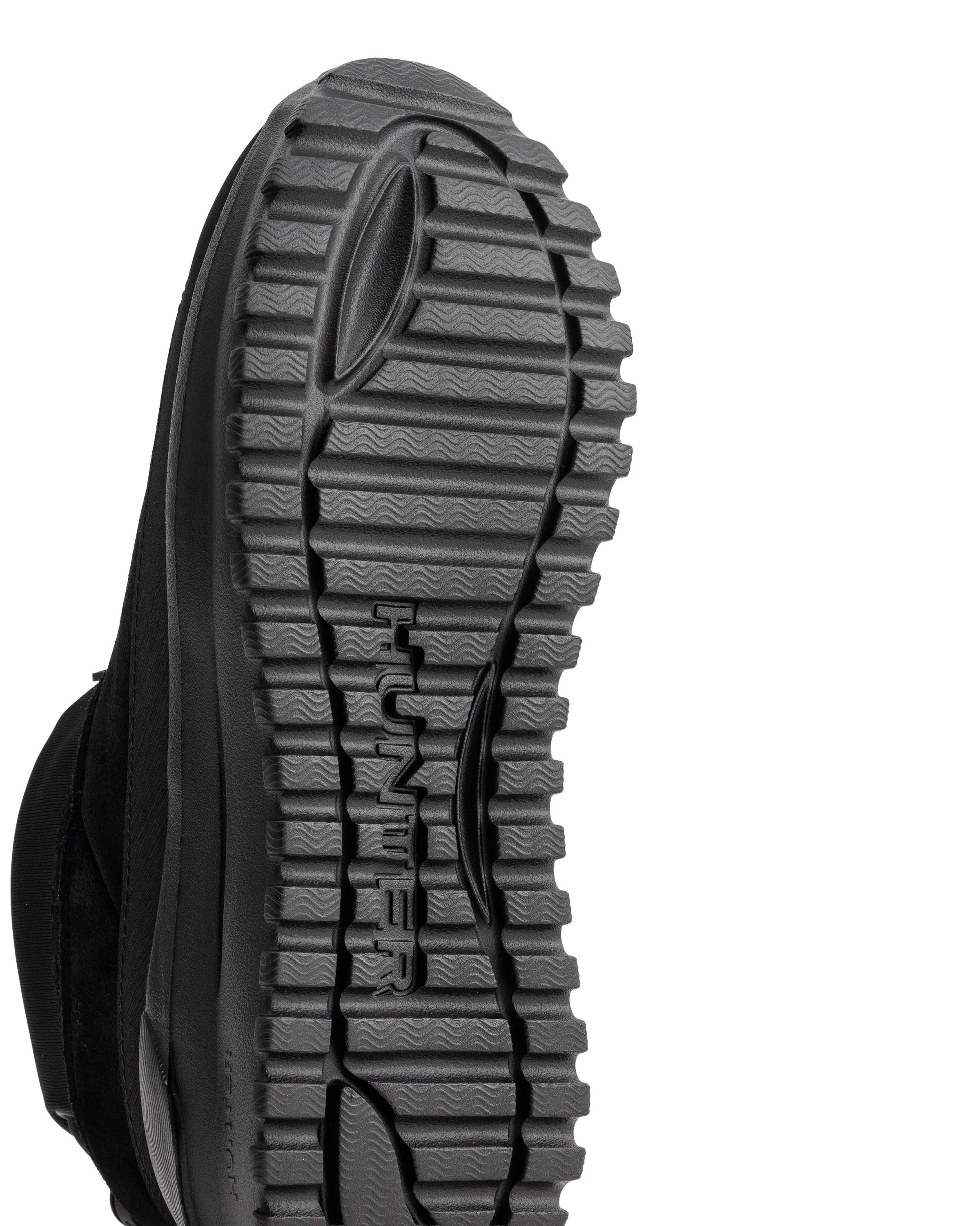 ユニセックス トラベル フロー スエード トレーナー - ブラック