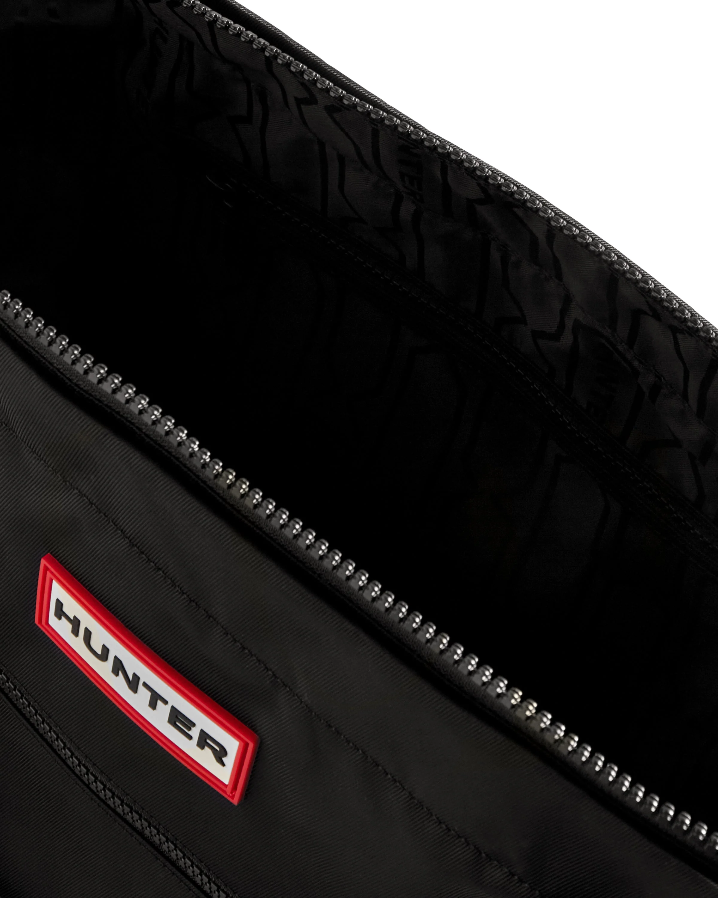 ナイロン ラージ トップ クリップ トート バッグ  -  ブラック