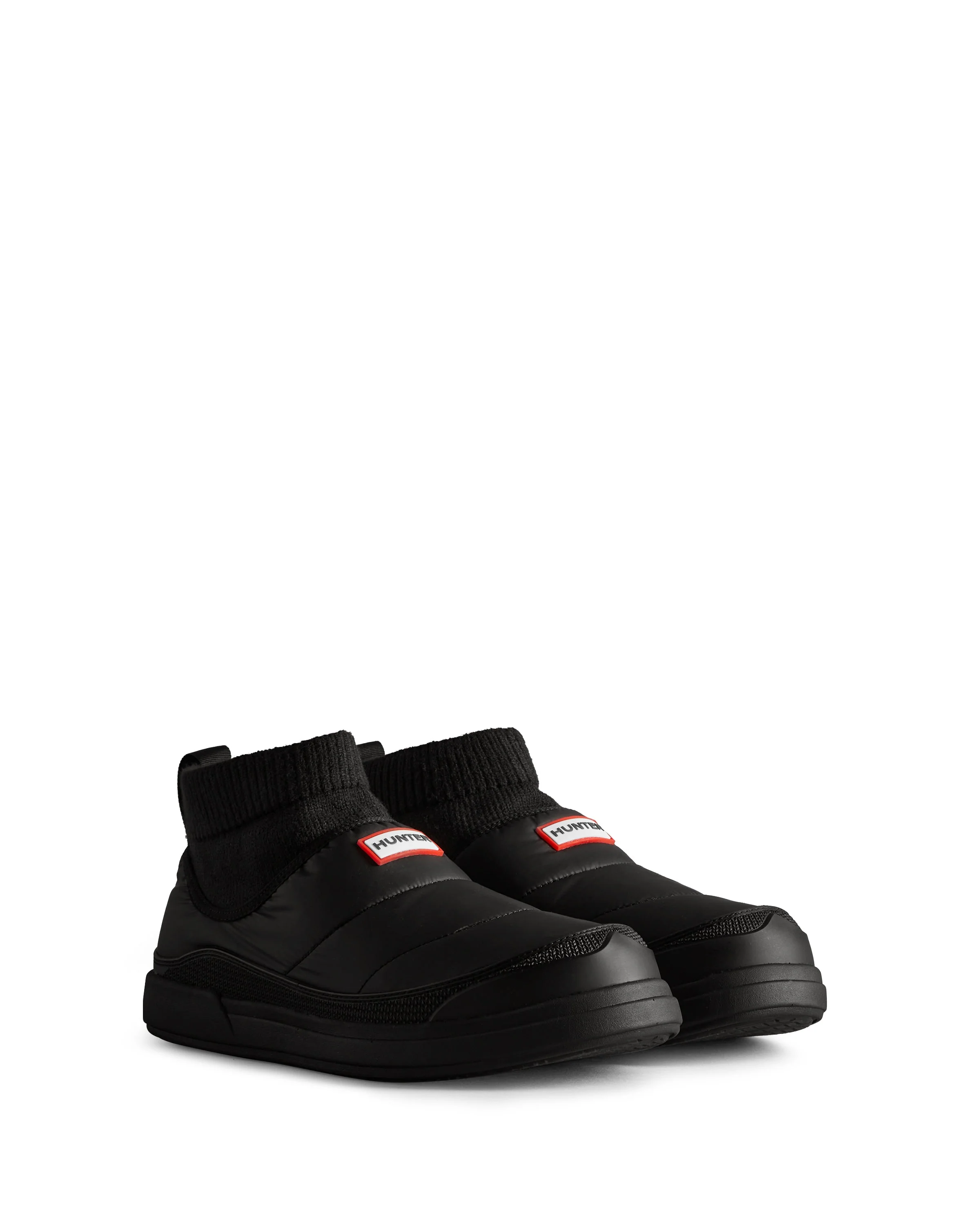 メンズ イン/アウト インシュレイティド ニッティド カフ スリッパー ブーツ  -  ブラック