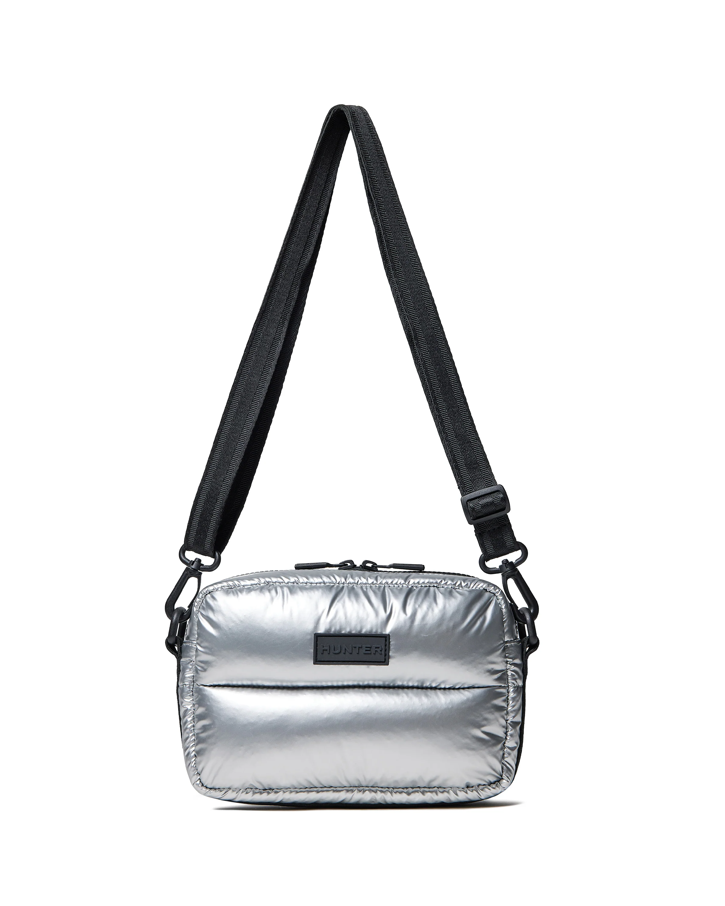 イントレピッド エクストラ パフド クロスボディ - シルバー ホイル