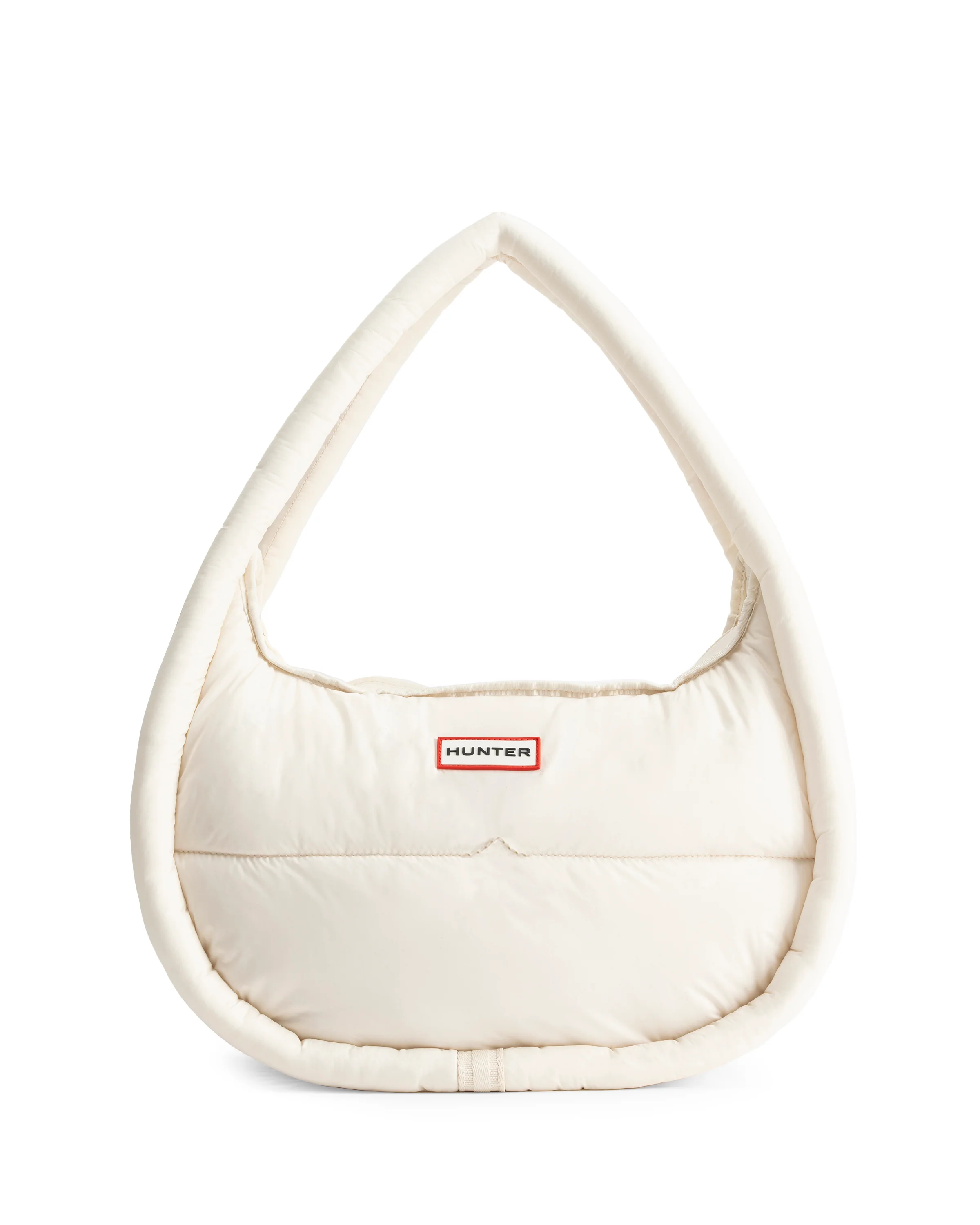 フレイムド パファー ラージ ホーボー - ホワイト ウィロー