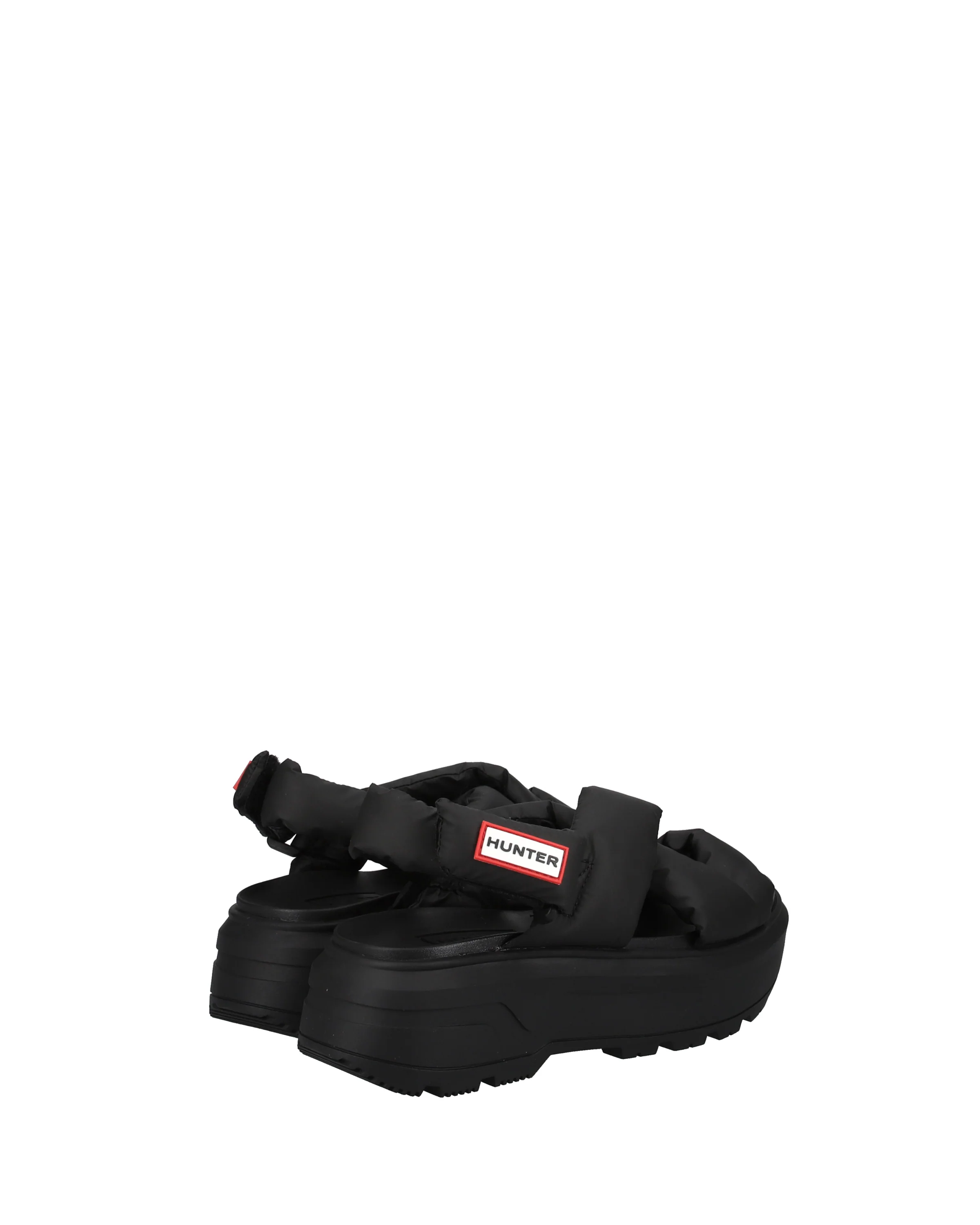 ユニセックス シティ リベル パフド クロスオーバー サンダル - ブラック