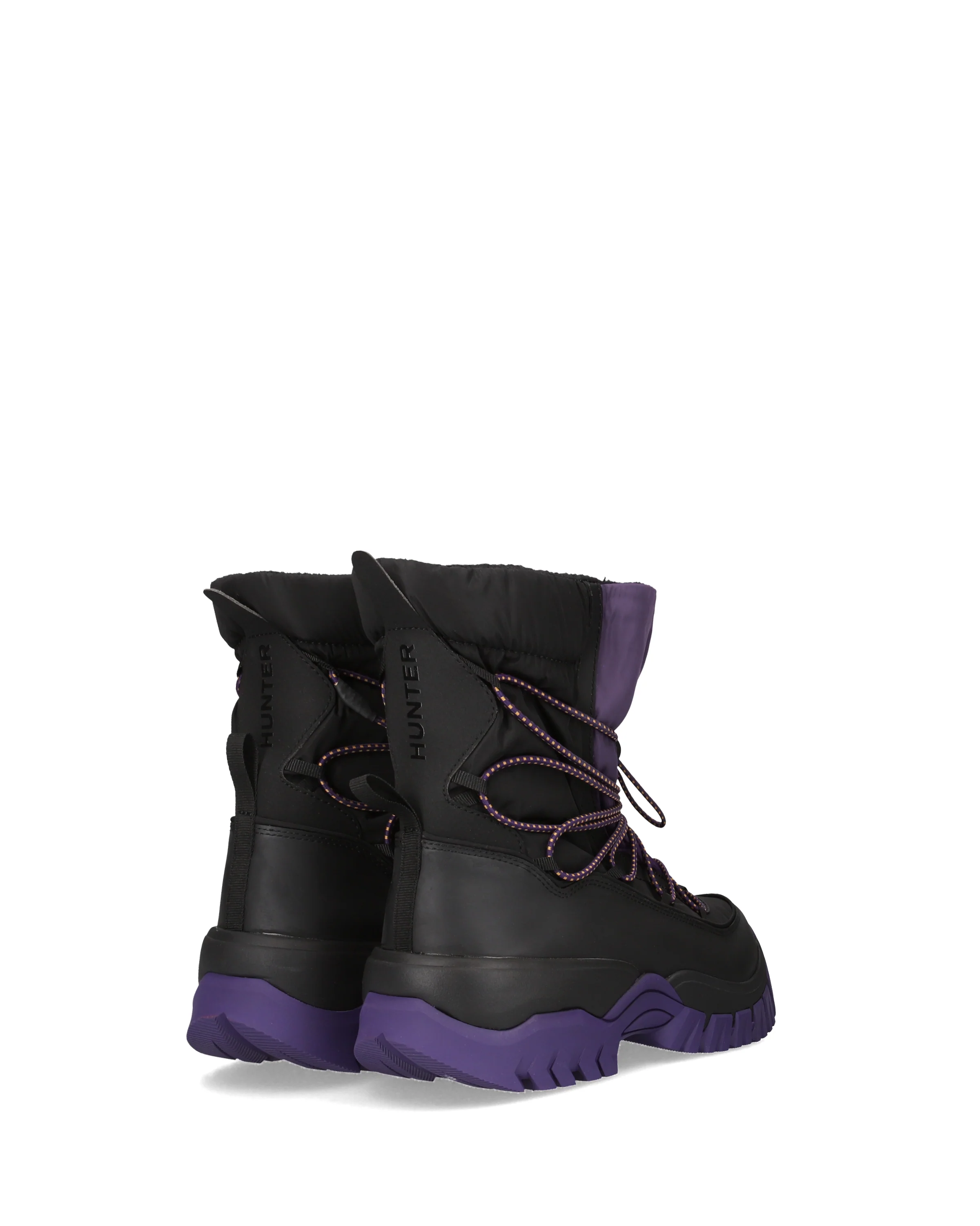 レディース ワンダラー レースアップ アウトドア ブーツ - ブラック / リッチパープル