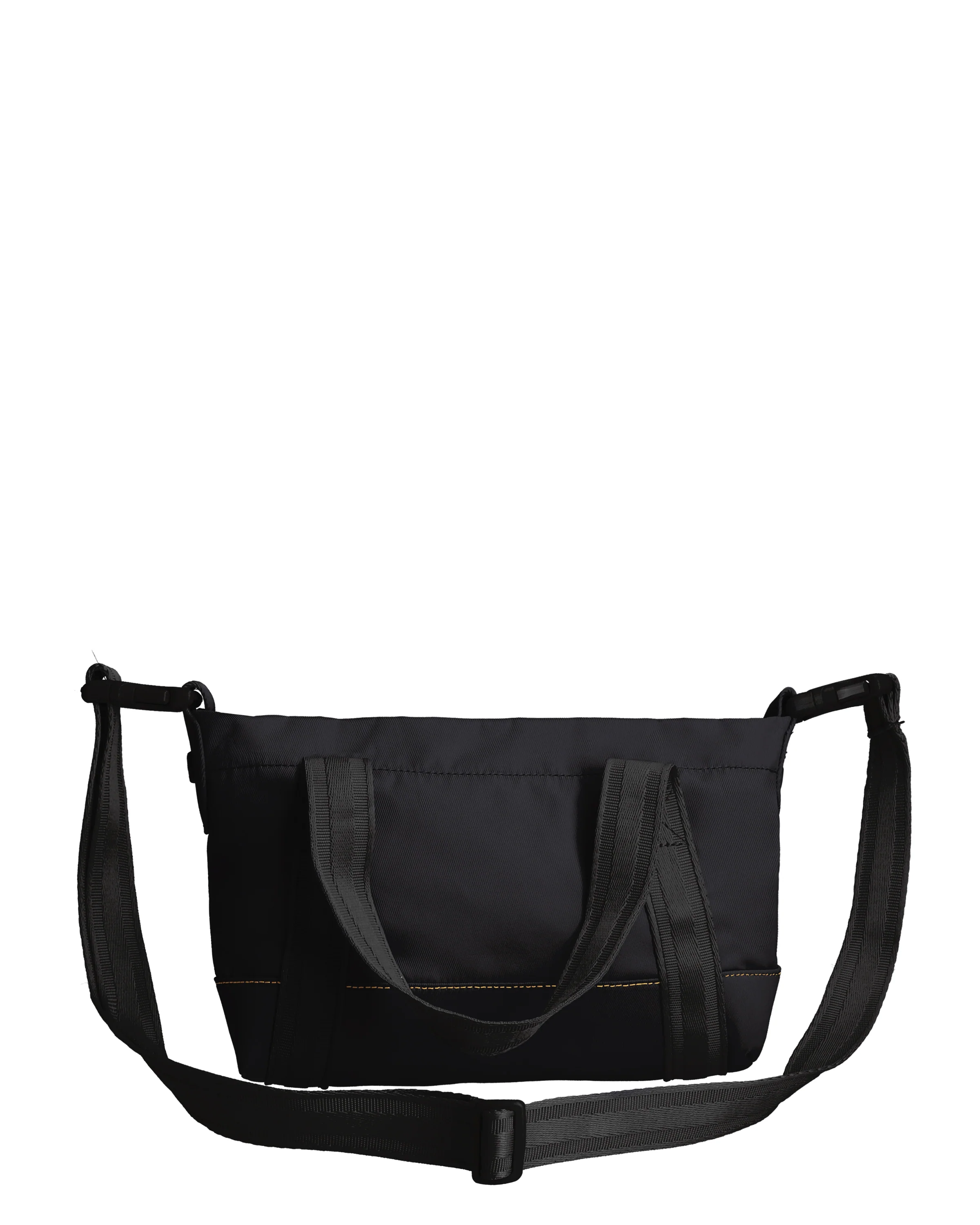 ナイロン ミニ トップクリップ トート ボーン イン スコットランド - ブラック / リッチオーカー