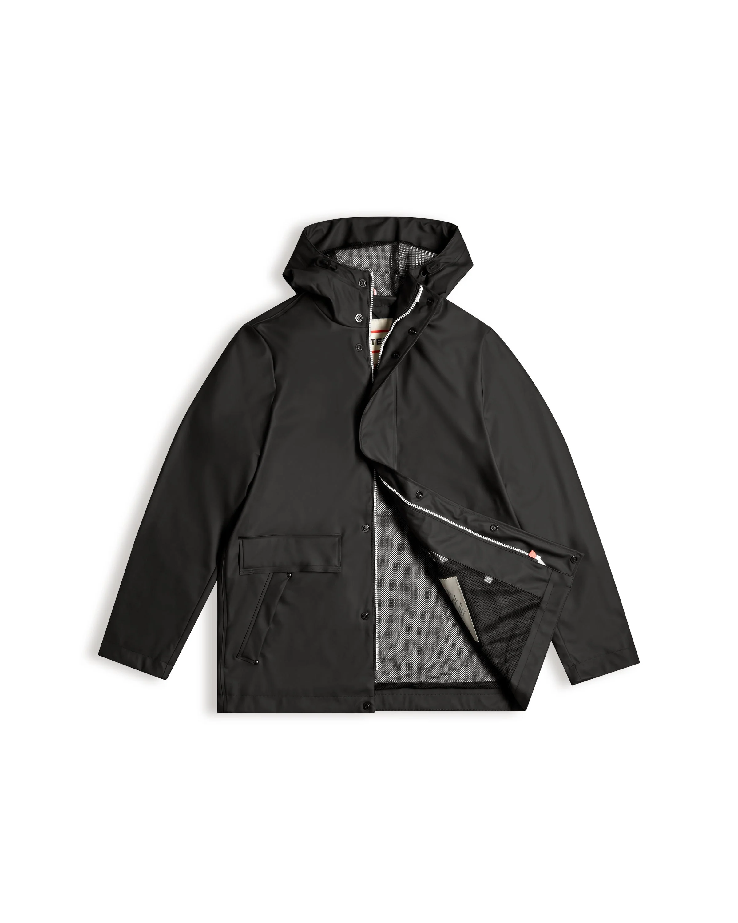 メンズ ライトウェイト ウォータープルーフ レイン ジャケット  -  ハンター ブラック