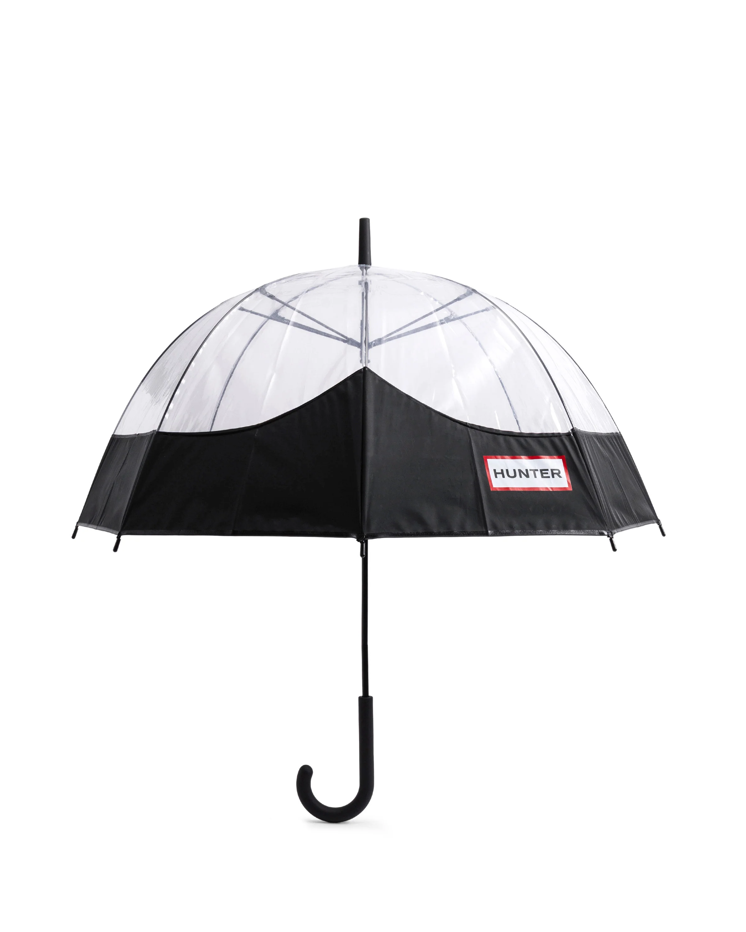 トランスペアレント マスタッシュ バブル アンブレラ - ブラック