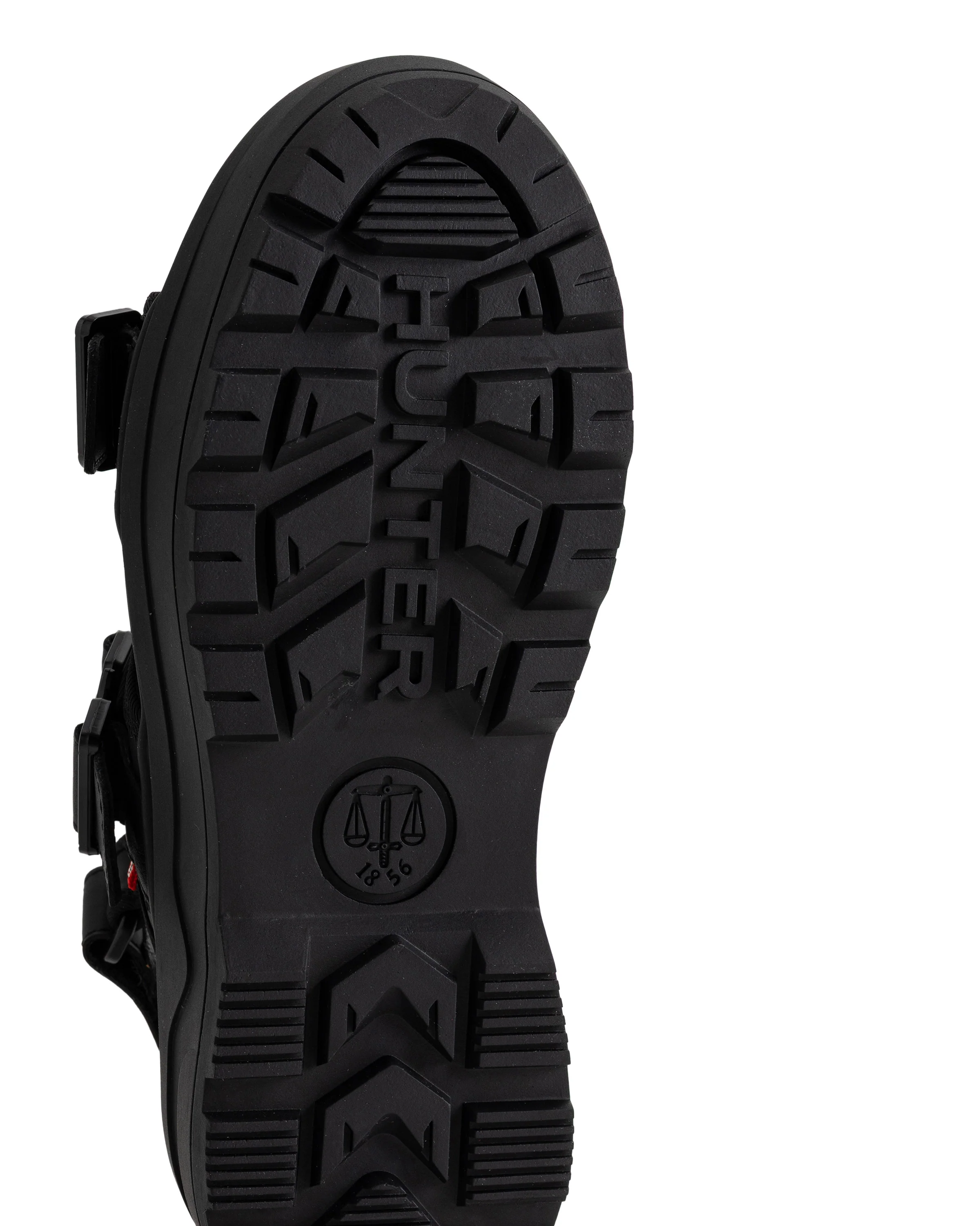 ユニセックス シティ リベル ネオ レザー バックル サンダル - ブラック