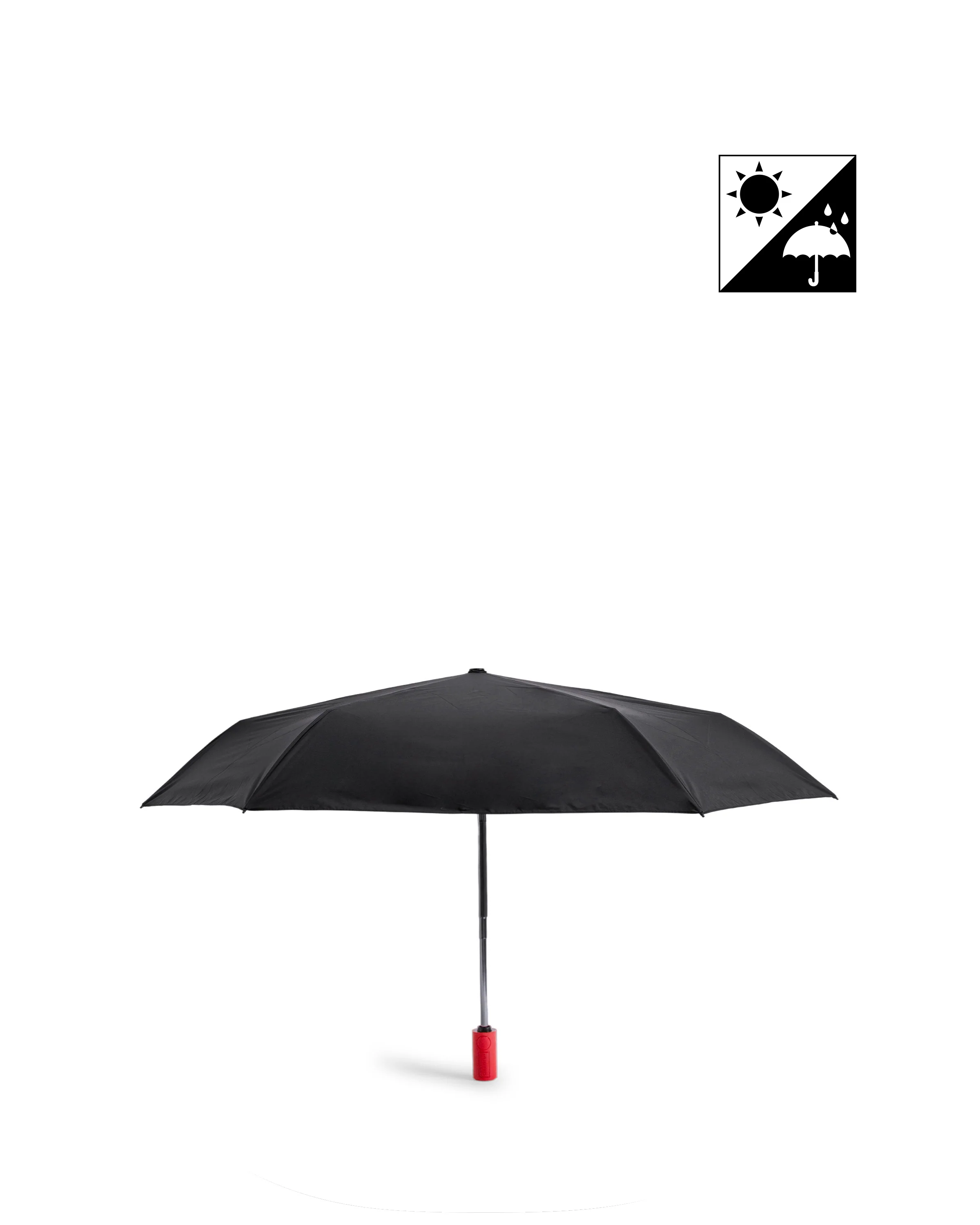 オール ウェザー オート コンパクト アンブレラ (晴雨兼用傘) 50CM - ブラック